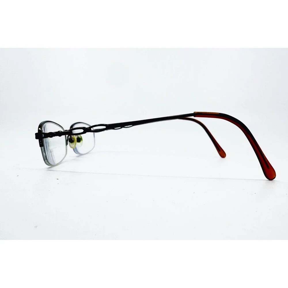 Unbranded Eyeglasses Frames Womens Brown Semi Rimless Chain Link 48-18-135